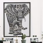 tapiz de elefante indio mandala